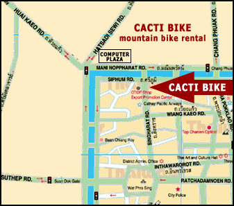 Map of Cacti Bike Shop in Chiang Mai